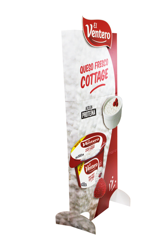 Display troquelado de cartón para PLV de alimentación con gráfica destacada de El Ventero Cottage