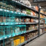 Estantería de supermercado con visualización digital del lineal para colocar los productos de forma eficiente