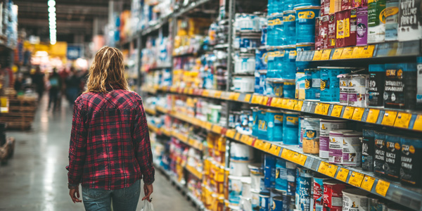 Estantería de supermercado con visualización digital del lineal para colocar los productos de forma eficiente