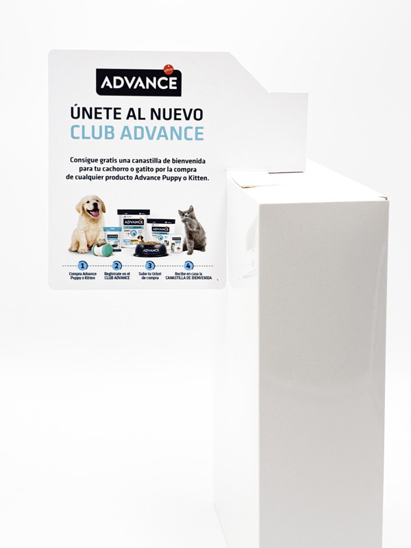 Soporte de suelo para shelf talker o stopper de PLV en tienda y supermercado