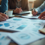 Equipo revisando gráficos e informes de KPI retail para medir ventas y rendimiento en tienda