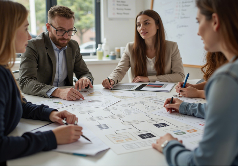 Equipo de marketing analizando una estrategia de shopper marketing para mejorar campañas, activaciones y resultados en el punto de venta