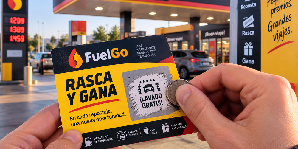 Ejemplo de gamificación con tarjeta rasca y gana en una promoción